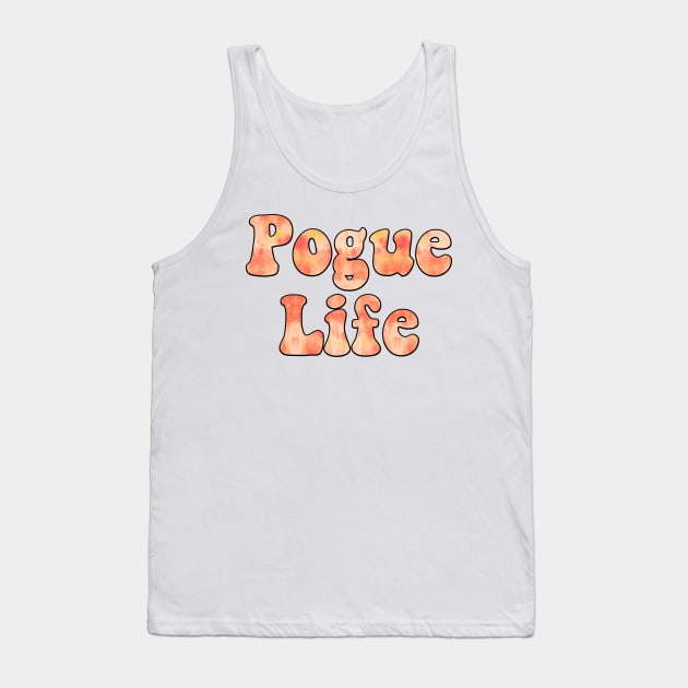 Tie Dye Orange Pogue Life Tank Top by cartershart